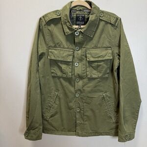 Indigo Star Major Shacket Men's Size Small Olive Green Lined